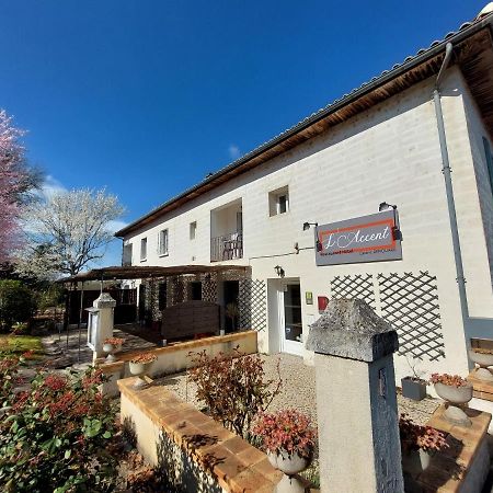 L'Accent - Hotel 2 Etoiles Et Restaurant - Logis Hotels Astaffort Exterior foto