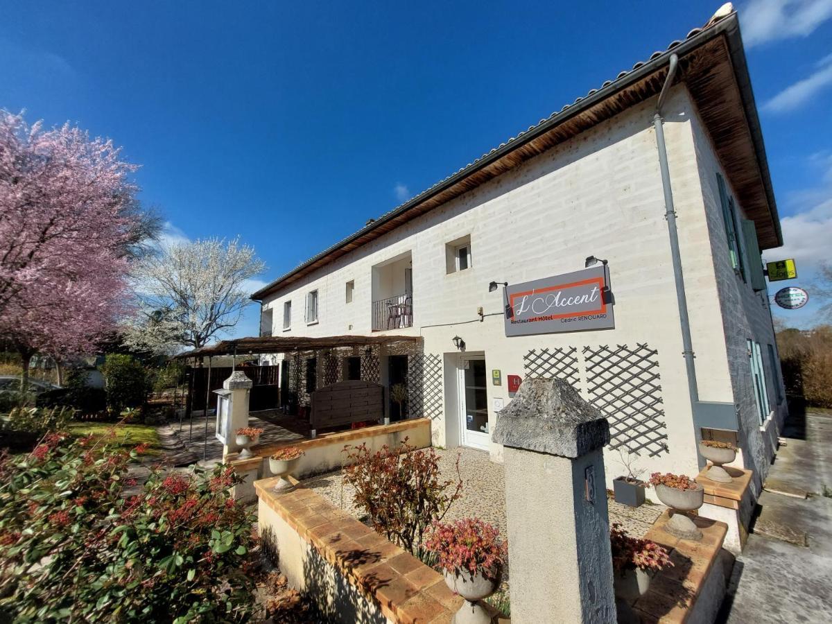 L'Accent - Hotel 2 Etoiles Et Restaurant - Logis Hotels Astaffort Exterior foto
